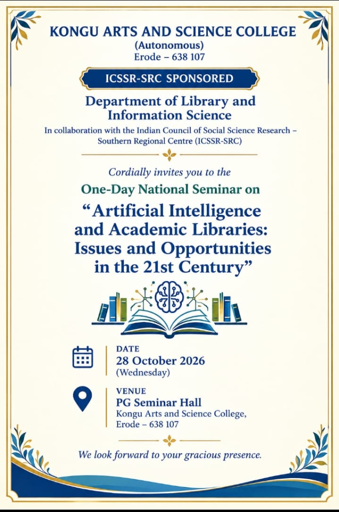 National Seminar on AI and Academic Libraries: Issues and Opportunities in the 21st Century