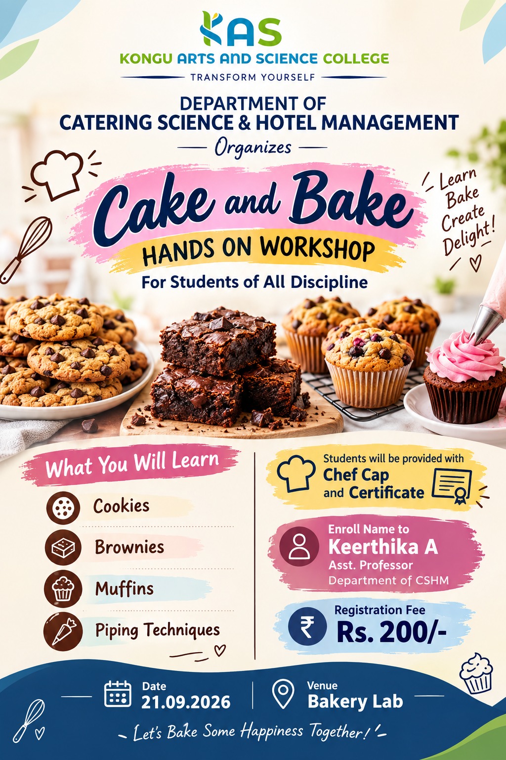 Cake and Bake Hands On Workshop